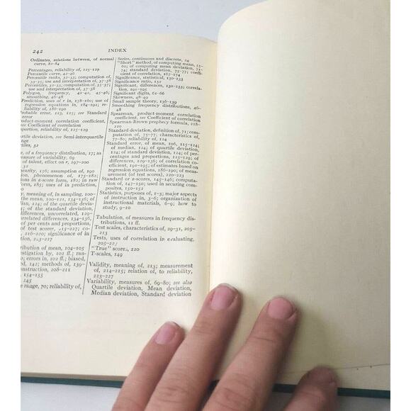 A First Course in Statistics E. F. Lindquist Revised Edition 1942 Hardcover - Picture 10 of 13